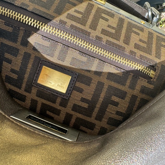Fendi Large Brown and Gold Ombré Peekaboo Bag - Picture 10 of 11